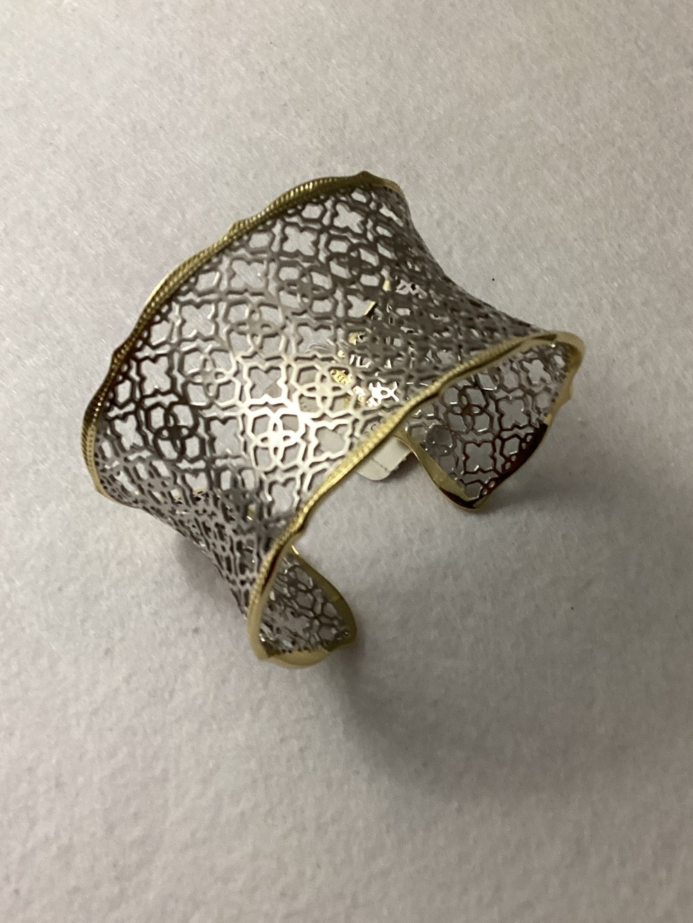 Kendra Scott Filigree Medallion Cuff Bracelet Approx. diameter: 2-1/2"
